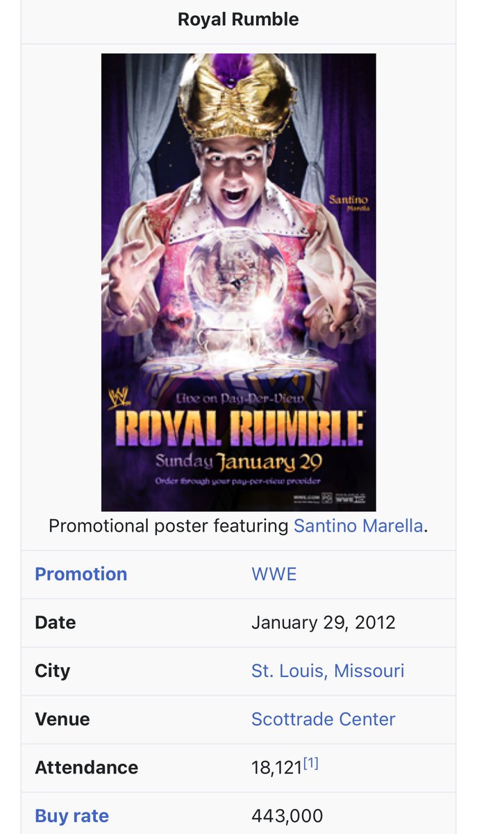 Eric_Owns's tweet photo. @Patrico1057 I know you may remember it differently now, but I was also at the 2012 rumble and it was a legit sellout of 18k+ sorry was just listening to Monday’s show today and it piqued my interest. They should do very well at the Dome https://t.co/GoYpWSOtat