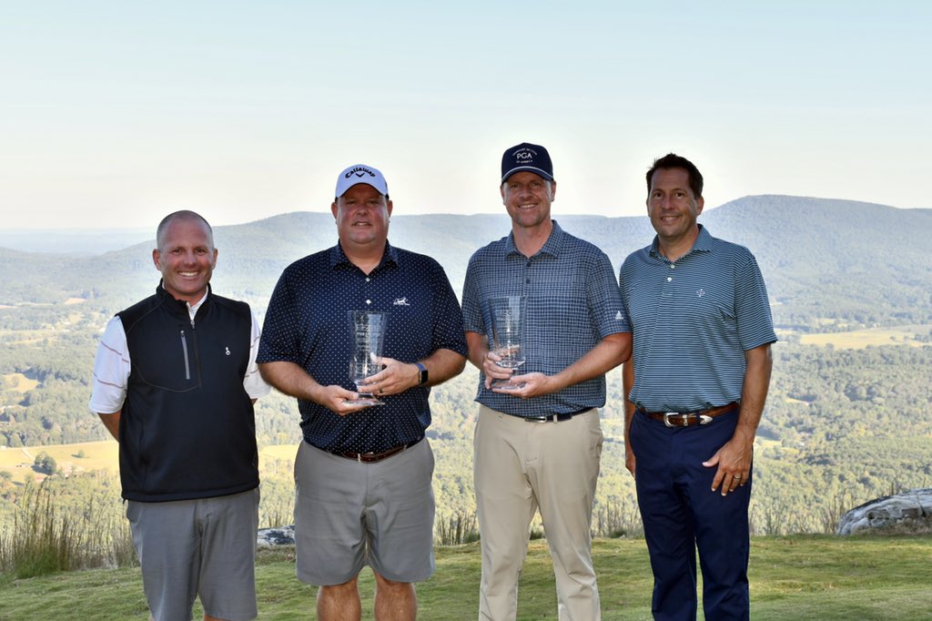 TennPGA's tweet photo. 🏆🏆

Your 2021 E-Z-GO Pro-Pro Champions, Kelvin Burgin, PGA and Brian Wood, PGA!

#TNPGA https://t.co/uv8S9a1GQB