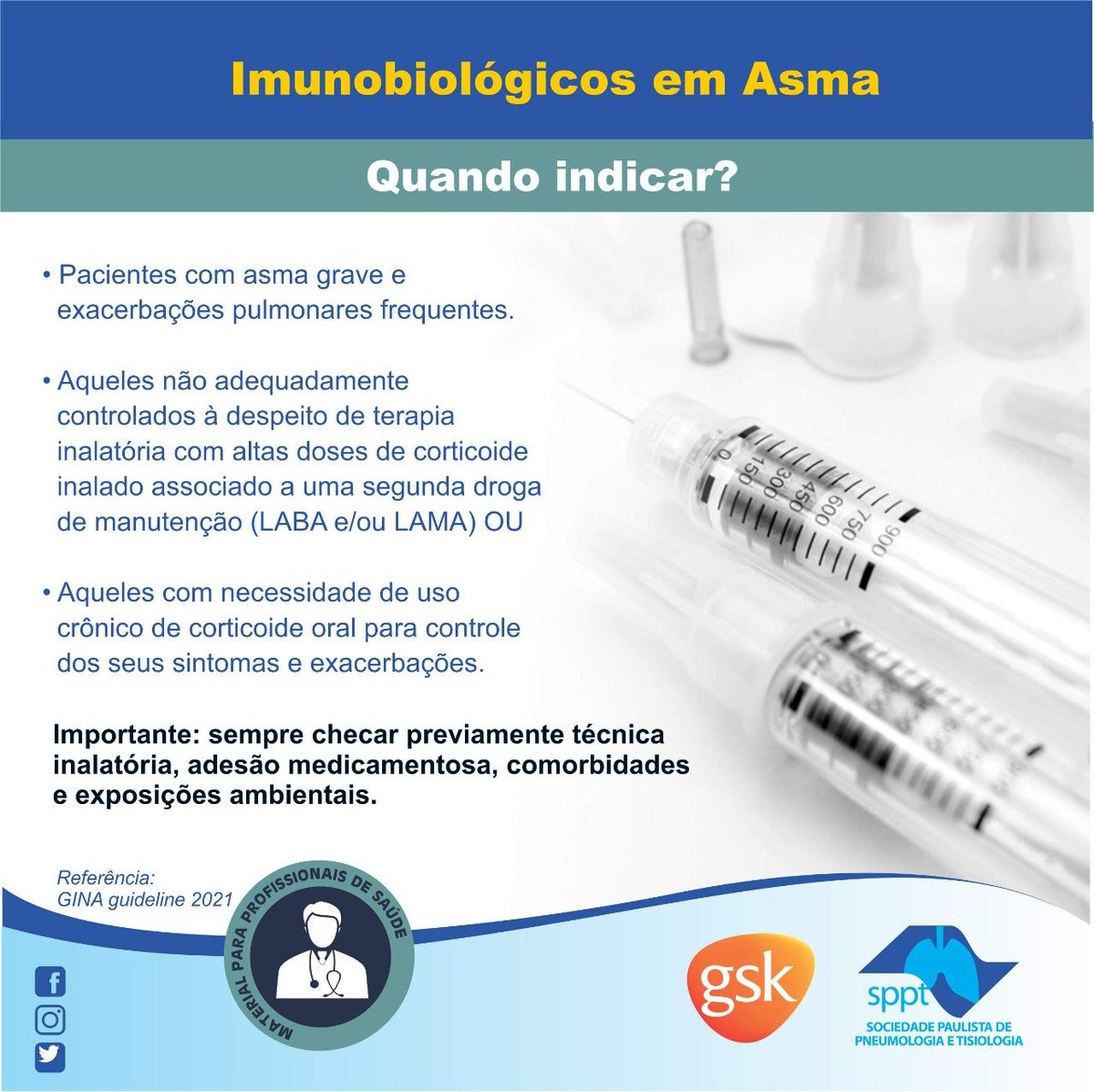 spptpneumo's tweet photo. Imunobiológicos em Asma
Siga a Série sobre Imunobiológicos na Asma
#sppt #pneumosnaluta #procureumpneumologista #pneumologia #Asma #imunobiologicosnaasma #asmagrave #antiige #antiil4r #antiil5 #ginaguideline2021 https://t.co/Cx8KnCykgw
