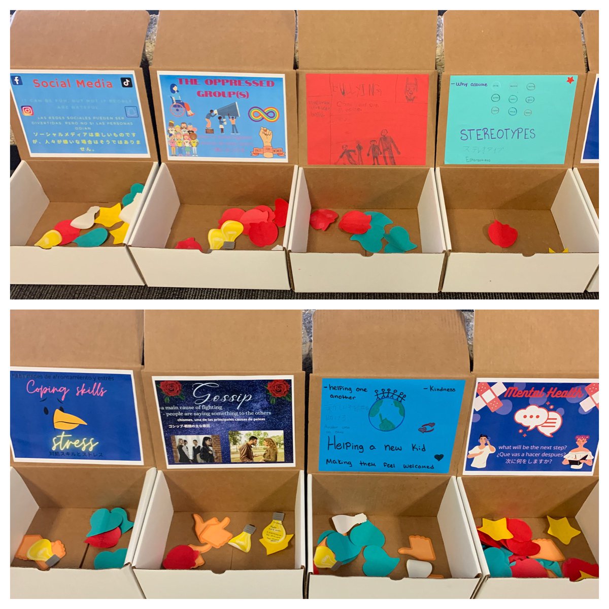 MsEdsonsKiddos's tweet photo. #NoPlaceForHate is underway at @cliftoncds led by students in #ChildCare! They created a slideshow to break down vocab in our #ResolutionOfRespect (posted in 4 languages for all students) and are now asking students to vote on topics for future #NP4H8 activities. 💗
@AustinISD https://t.co/b6VpZ3KjdX