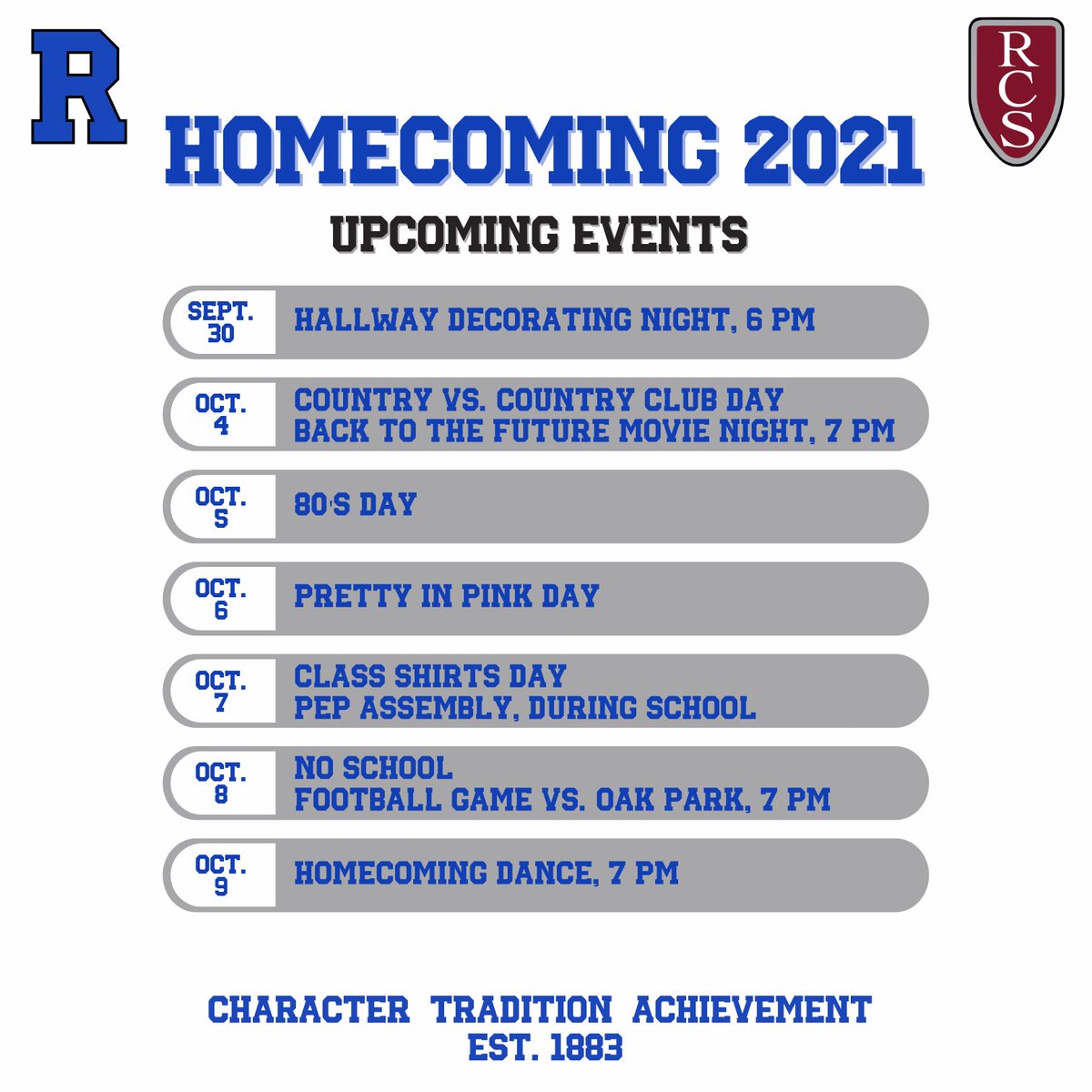 Rochester High School (@rhsfalcons) on Twitter photo The only thing better than our own Homecomings is an RHS Homecoming. Be sure to check out the list of Homecoming events so you don't miss a moment! We know <a href="/rhs_stugo/">RHS Student Council</a> has some awesome stuff planned! #CharacterTraditionAchievement The only thing better than our own Homecomings is an RHS Homecoming. Be sure to check out the list of Homecoming events so you don't miss a moment! We know <a href="/rhs_stugo/">RHS Student Council</a> has some awesome stuff planned! #CharacterTraditionAchievement