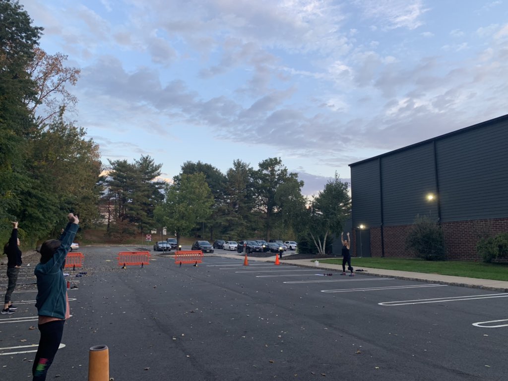 Bootcamp in the morning, . . so thankful we’re still outside!