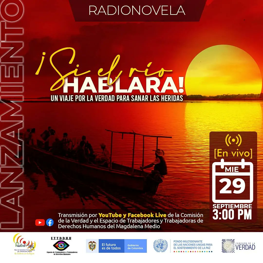 EspacioDdhh's tweet photo. " Si el río hablara" una producción con actores naturales locales.
Les esperamos.
Un viaje por la verdad
Para sanar las heridas https://t.co/XWIlhzn2JQ