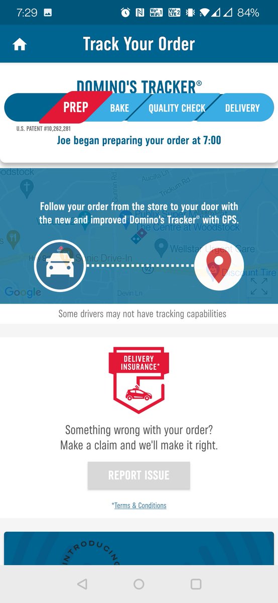 ATL2BOS's tweet photo. @dominos Imma need someone to check on Joe. 29 minutes to prep a large pizza seems a little bit long. https://t.co/HXzBydh2av