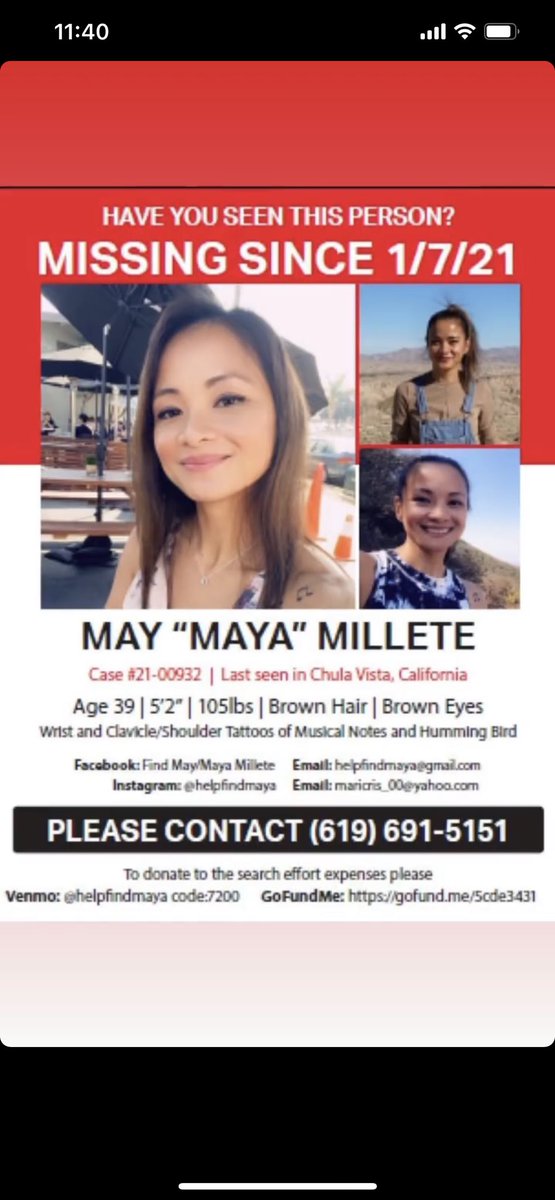 TruCrimeSociety's tweet photo. No real updates on #BrianLaundrie today but this is your friendly reminder that #LaurenCho #MiyaMarcano #MayaMillete #DanielRobinson and MANY MORE are still #missing! Share and let’s bring them home 👏🏻#FindMaya #FindLaurenCho #MissingPeople #FindMiya #FindDanielRobinson #BREAKING https://t.co/PGy5ToZev6