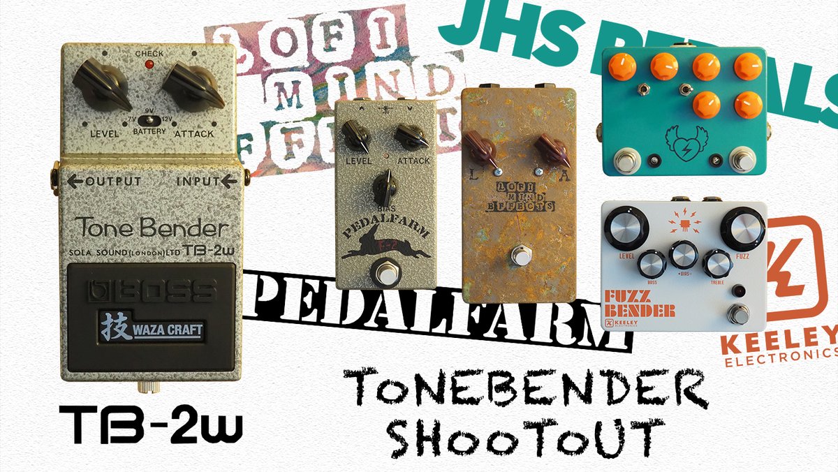 IT's A FUZZ SHOOTOUT, FOLKS! The <a href="/bossinfoglobal/">BOSS</a>  TB-2W Tone Bender goes up against the <a href="/PedalFarmFX/">PedalFarmer</a> F-2, #LoFiMind Revenger, <a href="/jhspedals/">JHSPedals</a> Bun Runner &amp; <a href="/robertkeeley/">Keeley Electronics</a> Fuzz Bender...it's a hellava ride, check it out below!

youtu.be/kx7BbQUaBPc

#pedaloftheday <a href="/bosspedals/">Jeffrey Hill</a> #BOSS