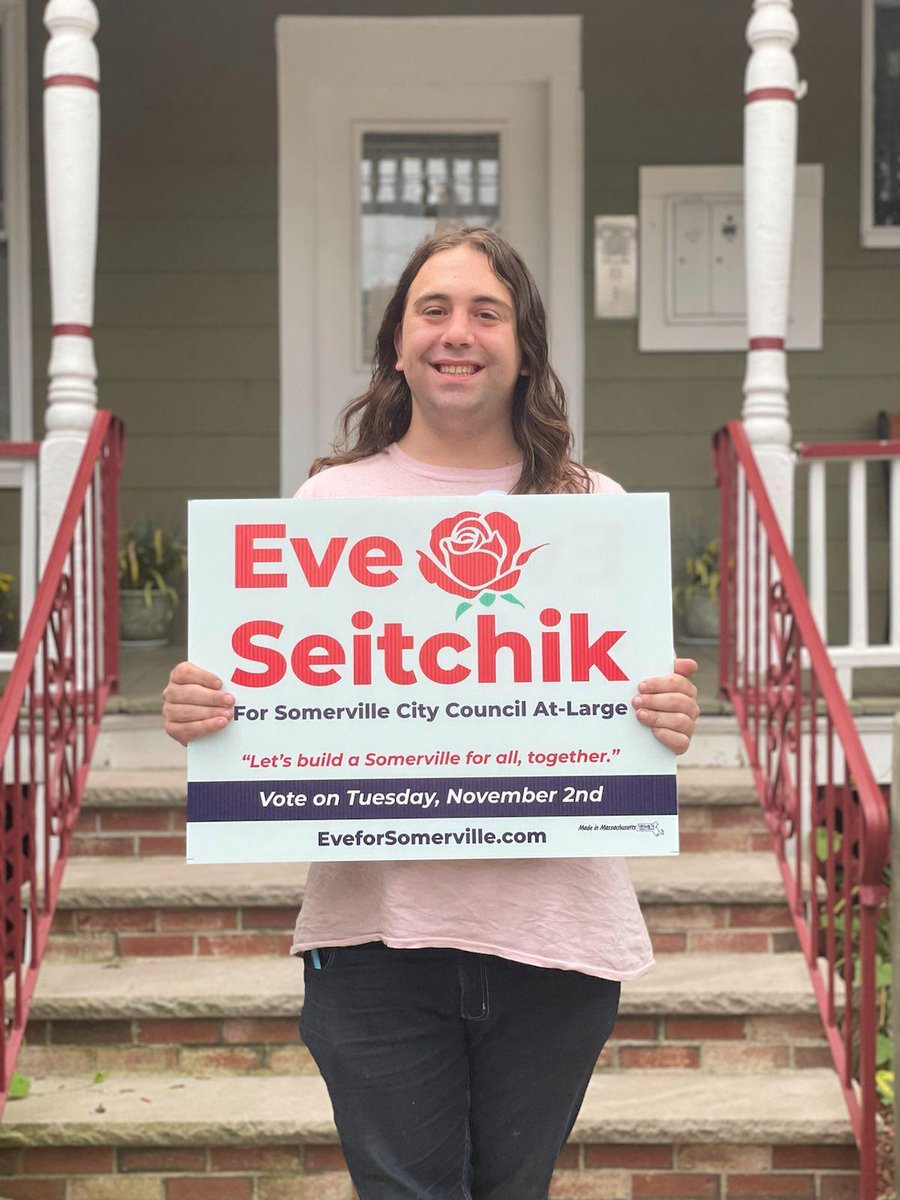 Lawn signs are now available! Complete your rose garden of Somerville for All signs, or just show your neighbors you support a city that puts people before profit! DM me with your address or sign up here: forms.gle/88jT6fRLdicfts…