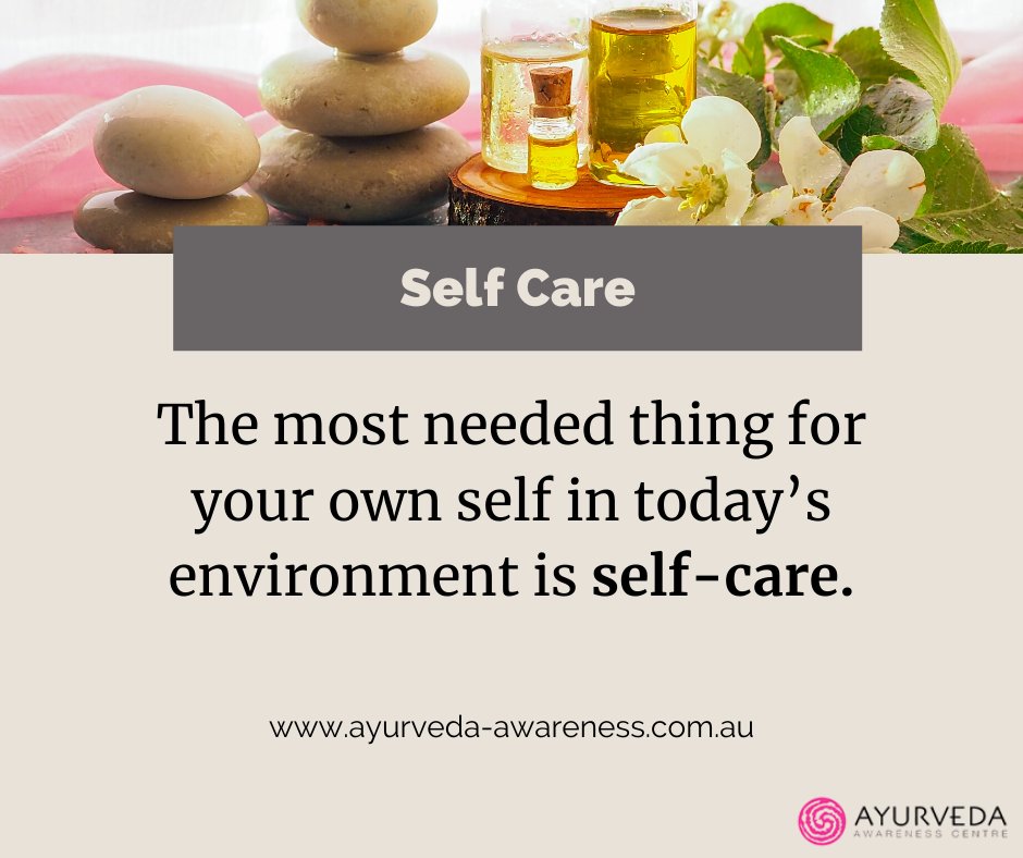 AyurvedaPerth's tweet photo. The most needed thing for your own self in today’s environment is self-care.
#ayurveda #ayurvediclifestyle #wellness #healthylifestyle #australia #perth #perthlifestyle #perthfitlife #perthwellness #perthyoga #onlineclasses #liveclasses https://t.co/tKAu6uyJt6