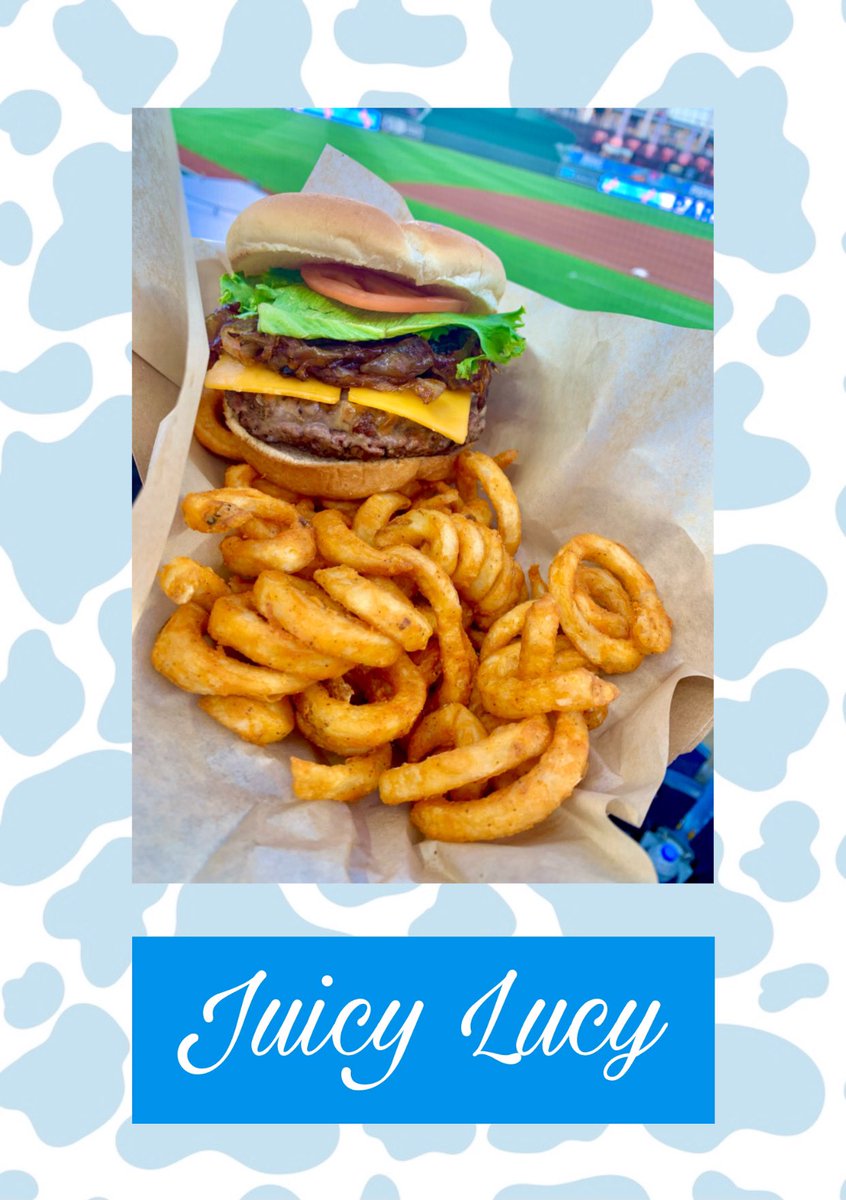 TheKFoods's tweet photo. Introducing the Juicy Lucy 🐮 from Craft &amp; Draft! Your classic bacon cheeseburger with cheese INSIDE the patty 🧀 Served with curly fries 🍟 For the Royals vs Indians series only ⚾️ 
.
.
#TogetherRoyal #Royals #CraftandDraft https://t.co/XwFBKoDk9E