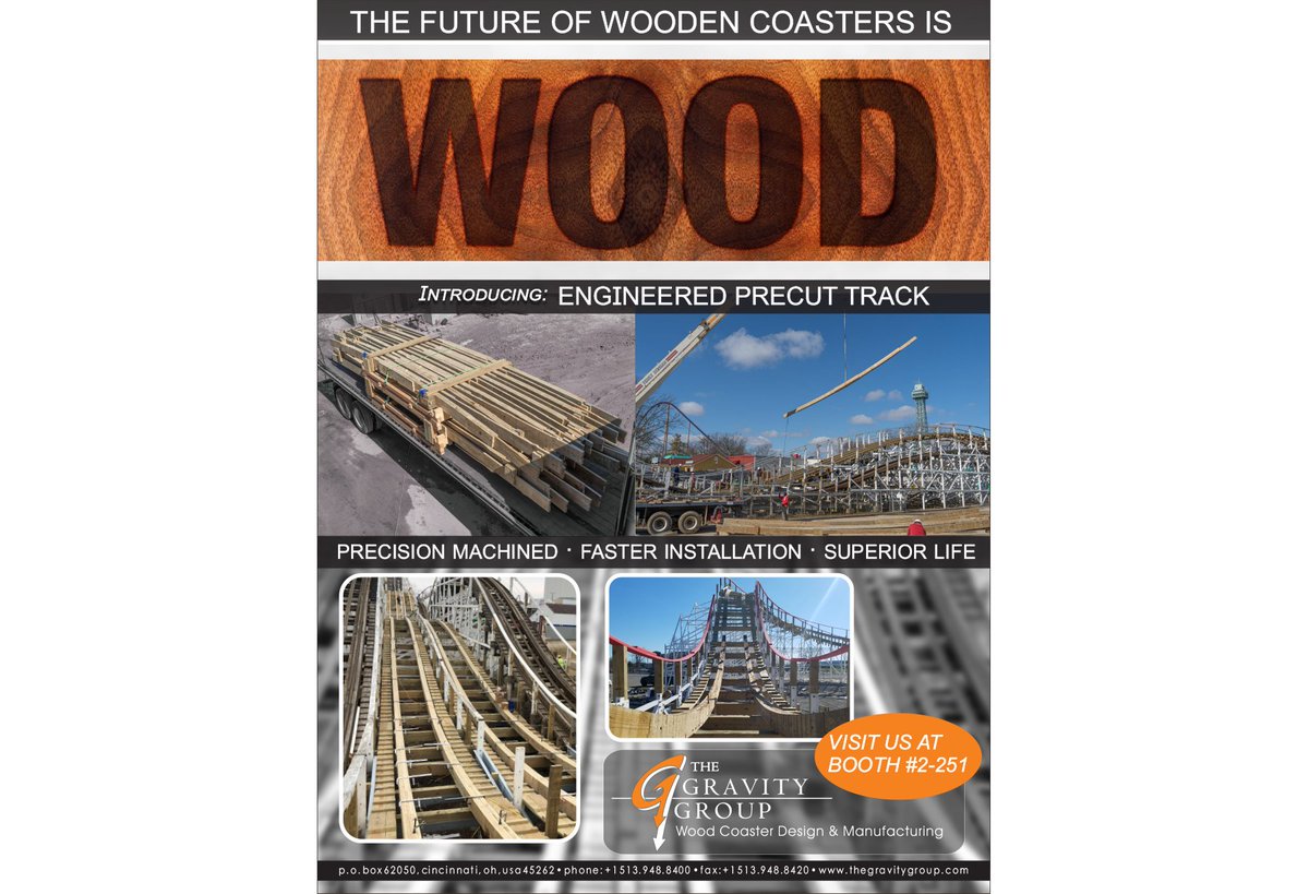 thegravitygroup's tweet image. The future of wooden coasters is WOOD!  If you are in Barcelona this week, be sure to stop by our booth 2-251 at the IAAPA Expo Europe 2021. Learn more about #EngineeredPrecutTrack, and Tonnerre 2 Zeus at @ParcAsterix. #IAAPAExpos #IAAPAEMEA @IAAPAHQ @IAAPAEMEA #ThouShaltNotSteel