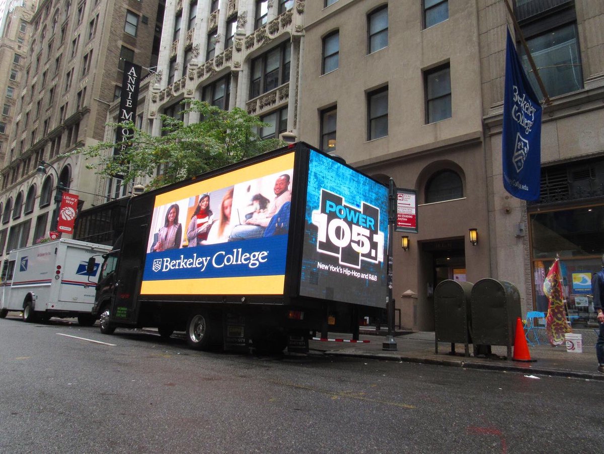 BerkeleyCollege's tweet photo. Celebrating Spirit Week at our #NYC campus! Thank you to @iheartradio and @power1051 🎶🎶🎶 #90yearsofberkeley https://t.co/pVJtLrrY9H