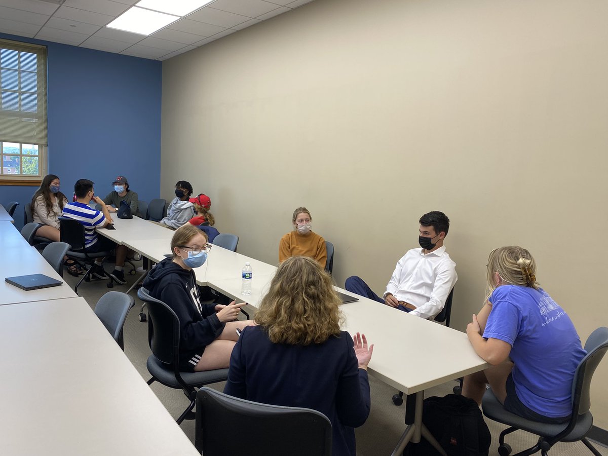 Today the seniors in the Lockheed Martin Leadership Institute taught Cohort 10 about teams using John Kotter's Our Iceberg is Melting--a fable about penguins. <a href="/MUEngLdrInst/">Lilly Leadership Institute</a> <a href="/juliakocher1/">Julia</a> <a href="/ktbenedict24/">Kirsten T Benedict</a> <a href="/EuniceNsaam/">Eunice Nsaam</a>