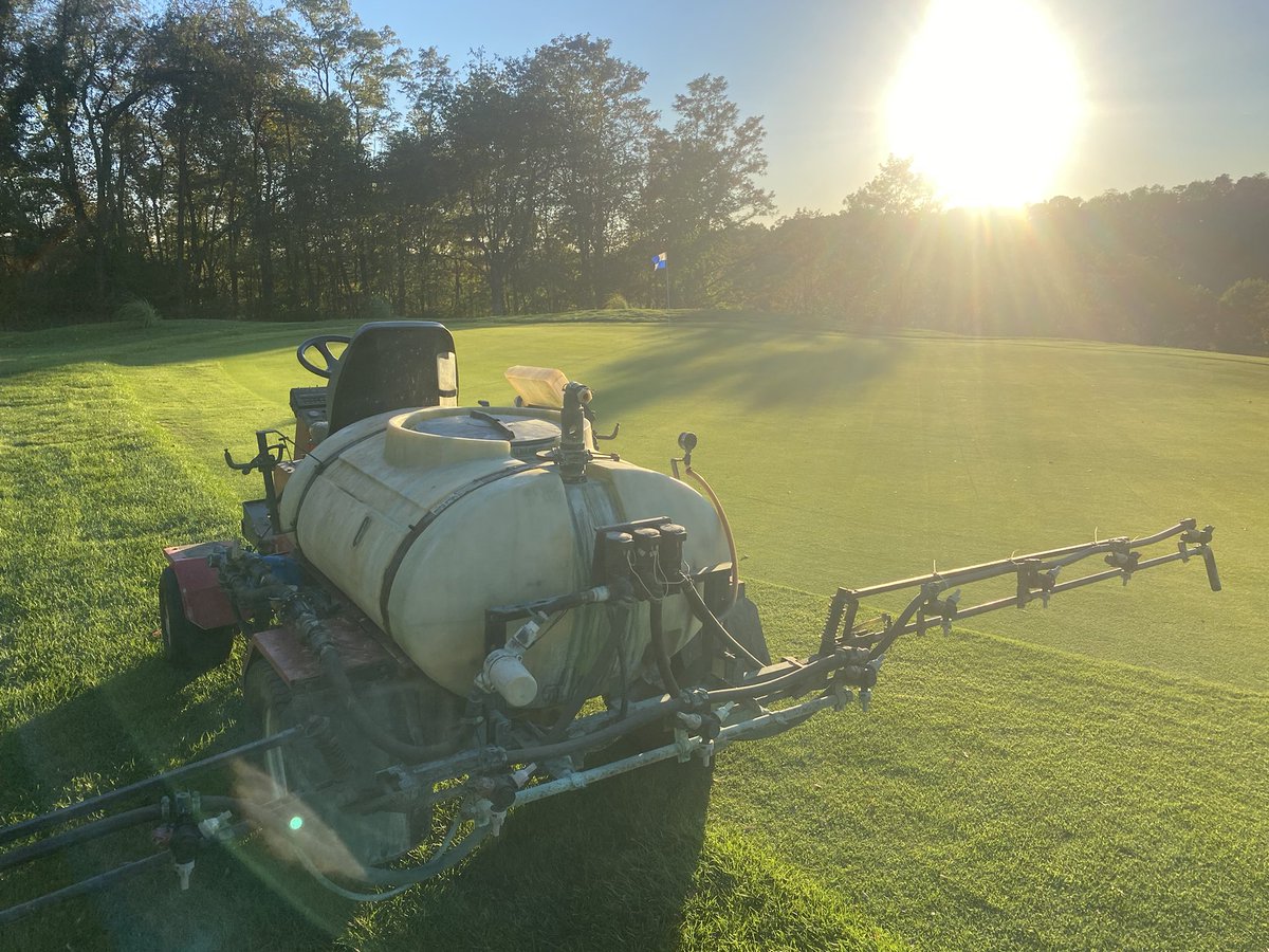 PollioNick's tweet image. The course has been through one this year but things are turning around! Evening spray views @DelmarGolf