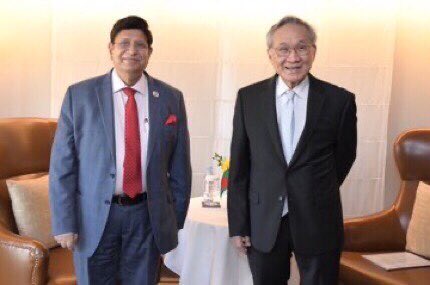 Cheerful &amp; fruitful discussion with FM Abulkalam Abdul Momen of Bangladesh in New York.