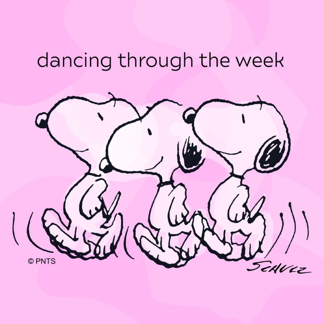 Peanuts_4Fans's tweet photo. Happy dancing through the week. https://t.co/60Jqg1zBgU
