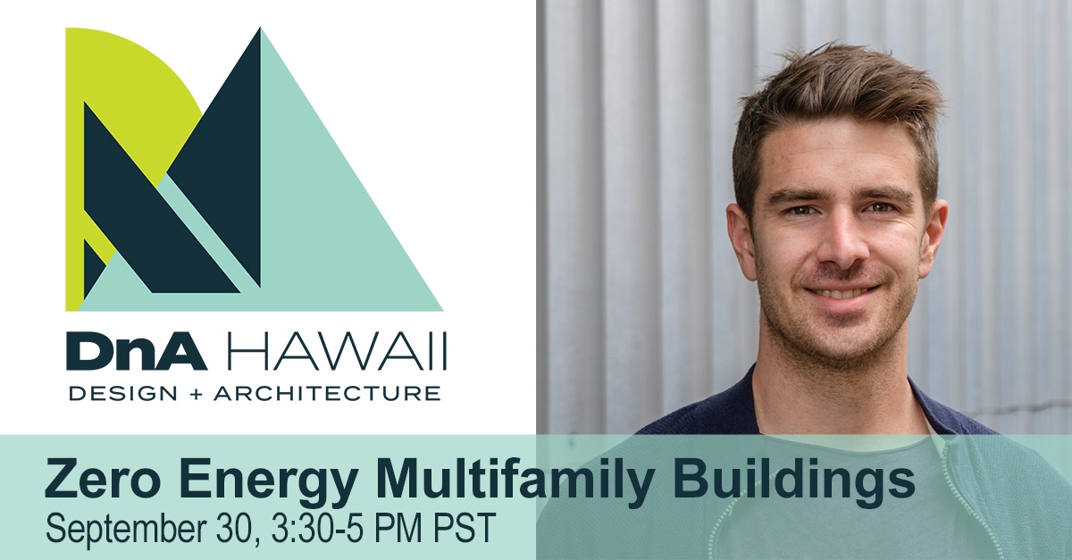 Catch KEA architect John Delaney this Thurs. 9/30 from 3:30-5 PM PST run through sustainability strategies for The Arroyo. He will join a panel with Wendy Meguro and Elliot Glassman to talk about “Designing Zero Energy Multifamily Buildings” for @AIAHonolulu’s #DnAconference.