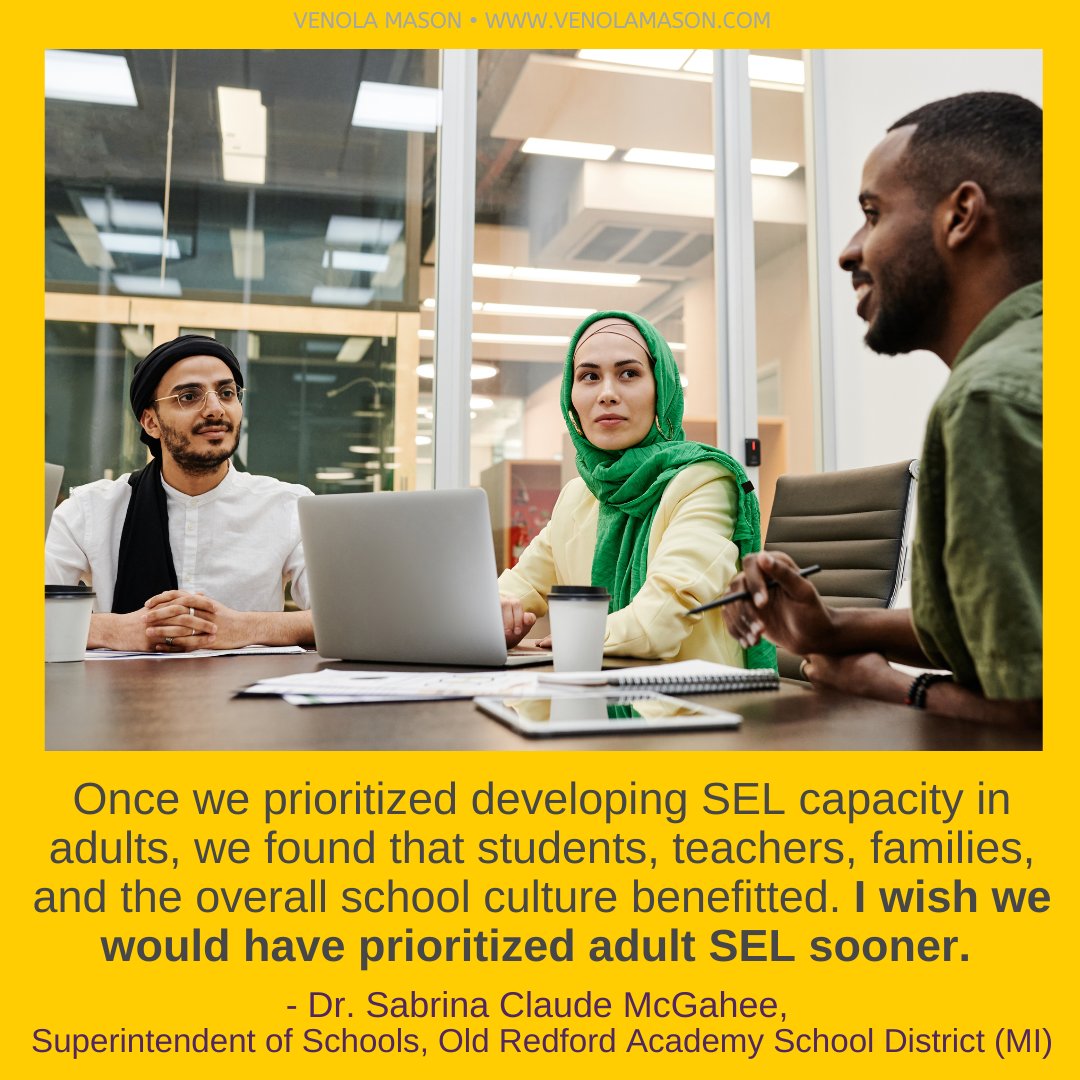 Venola Mason (@masonvenola) on Twitter photo "We cannot expect students to manage their emotions and build effective relationships if the adults around them are unable to model this process.” - <a href="/DrClaudeMcGahee/">Sabrina Claude McGahee</a>
#TeachUp #SEL #leadered #edleadership #BlendedLearning #teachers #PBL #StudentCentered #EdEquity @HMHco "We cannot expect students to manage their emotions and build effective relationships if the adults around them are unable to model this process.” - <a href="/DrClaudeMcGahee/">Sabrina Claude McGahee</a>
#TeachUp #SEL #leadered #edleadership #BlendedLearning #teachers #PBL #StudentCentered #EdEquity @HMHco