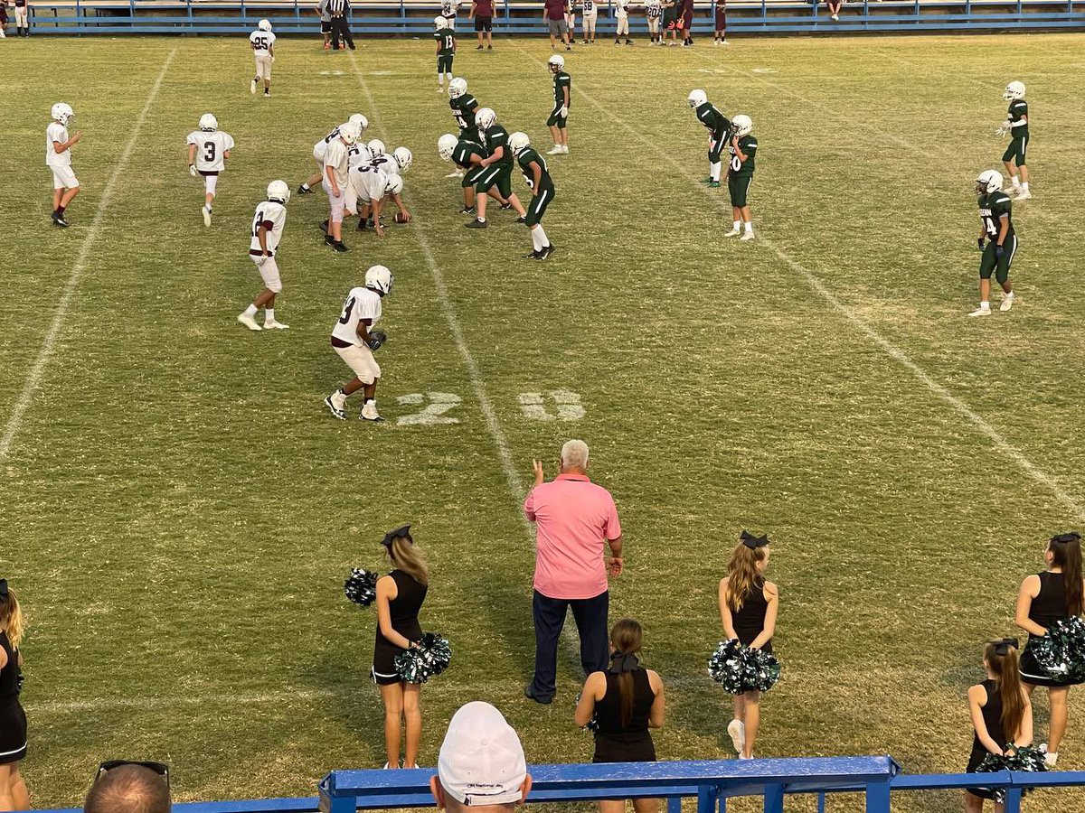 We’ve covered classes. We’ve had shortages in the cafeteria, shortages on duty, shortages of bus drivers, and now our very own Steve Jewell stepped up to officiate the 8th grade football game. The love of the game never leaves a coach. 💚💚#ourpeoplemakeadifference
