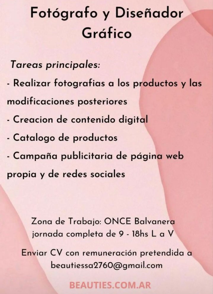 LabolsaPeroncha's tweet photo. 👉 Fotógrafo y diseñador gráfico.
#TrabajoAr https://t.co/AXD22bL85D