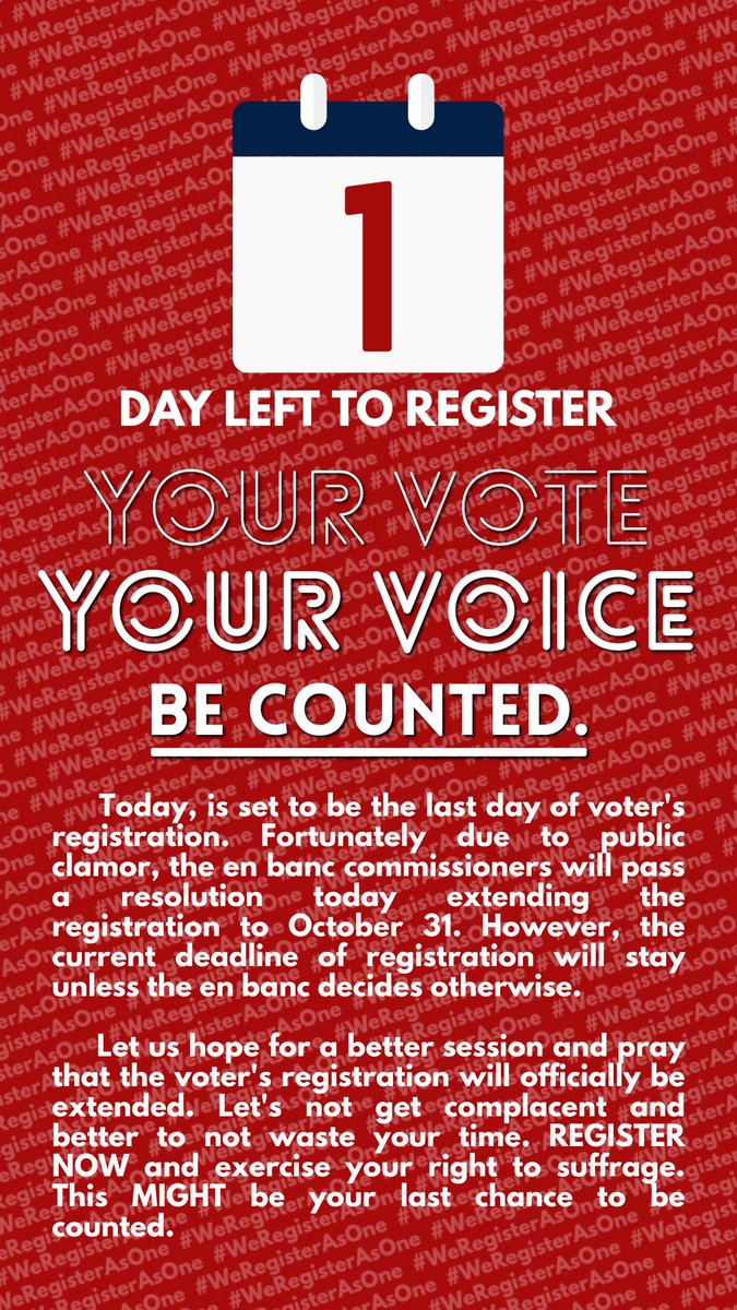 ofcdashingkn's tweet image. ‼️ #MagpaRehistroKaNa ‼️