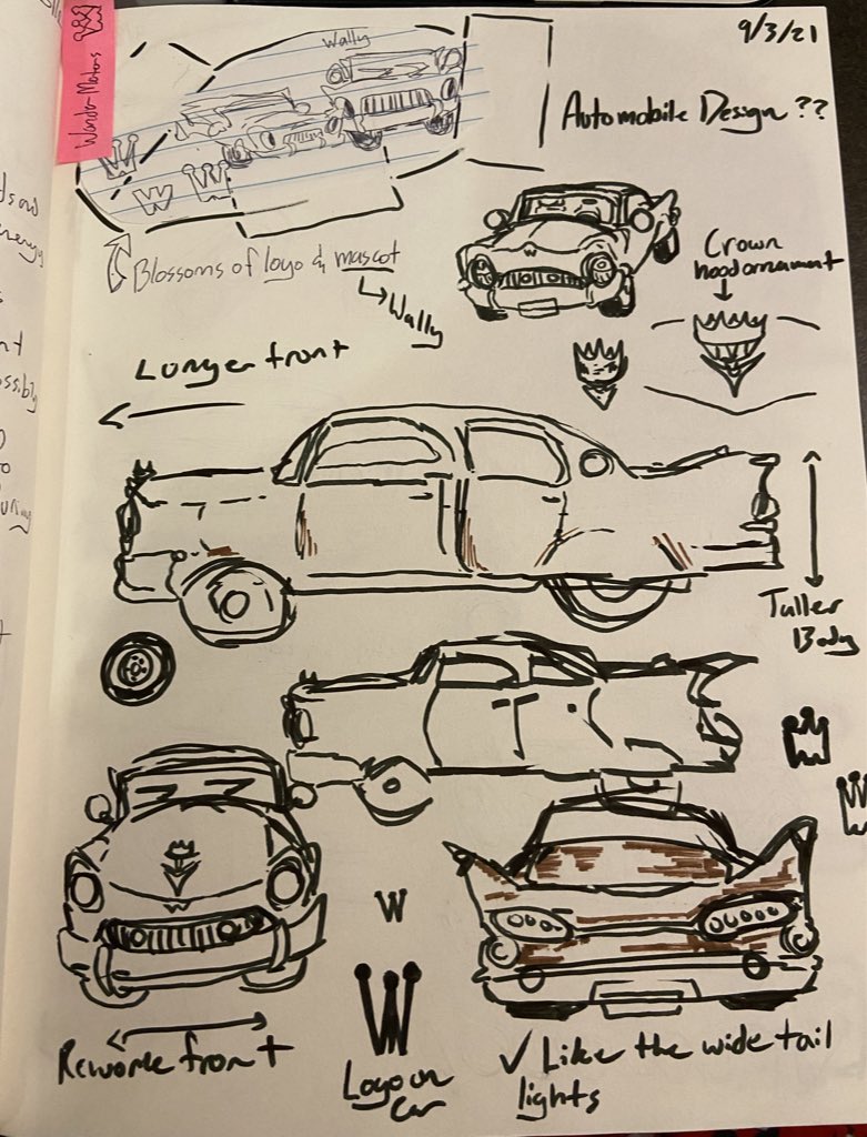 since i don't have much art atm, here's some car designs for my fictional car company i'm working on for a personal project 