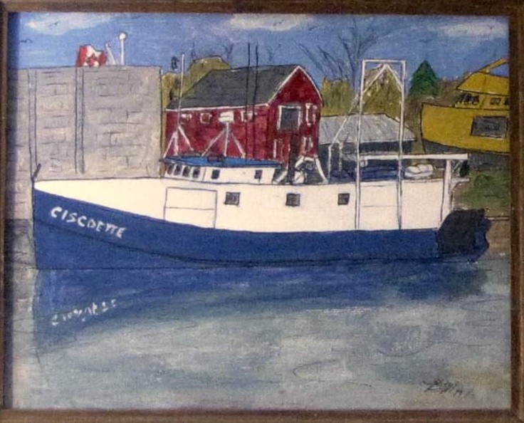 samcferran's tweet photo. Painting by: House Milner- The Ciscoette still operates on Lake Superior #Fishtug #GreatLakes #Commercialfishing #LakeSuperior #Fishing #Cisco #Ontario #Candian https://t.co/1XAW7GcPwb