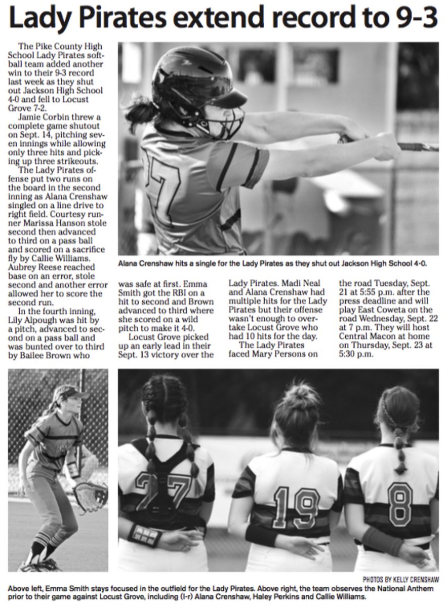 apgold04's tweet photo. Our @ACrenshaw2022 getting creds from the Pike Journal for her offensive help against Locust Grove &amp; tough region rival Jackson.  We hear Alana is keeping them still on the basepaths over there, too!  Atta baby, #Dash! Keep it up all the way to Columbus! 👏🏼💪🏼 @LibertySB https://t.co/NWlgNaggjX