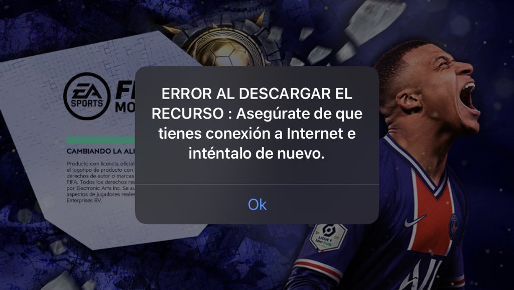 Nattydreadk's tweet photo. @EAFIFAMOBILE Could you help me with this situation, it has been going on for more than a day with that problem, I have an active internet connection. https://t.co/jGWSpQ6WhU