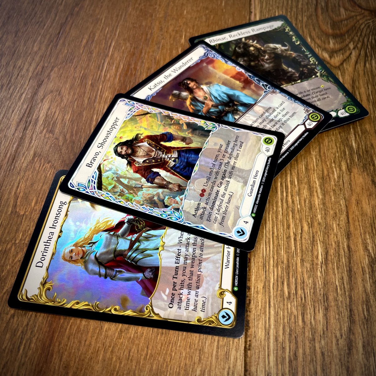 We’ll be giving away one rainbow foil copy of each Welcome to Rathe hero as random participation prizes at our Sealed Saturday on October 9th in Tulsa! 

Learn more and sign up for the event: cov.link/sealed-saturday

#FABTCG <a href="/fabtcg/">Flesh and Blood</a>