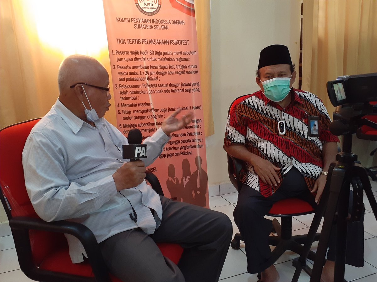 Pelaksanaan Psikotest Calon Anggota KPID Sumsel Periode 2021-2024 dilaksanakan di Baliteks UNSRI. Dalam sambutannya Ketua Timsel didampingi Ketua Baliteks Unsri, Kabid.PKP Diskominfo Prov.Sumsel dan Sekretaris KPID Sumsel.