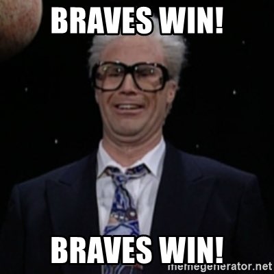 AWDorris82's tweet photo. Let’s gooooooooo!!! ⚾️🙌😎 @Braves #magicnumberis3 #forthea #ChopOn #Braves https://t.co/11Mm4btBXS