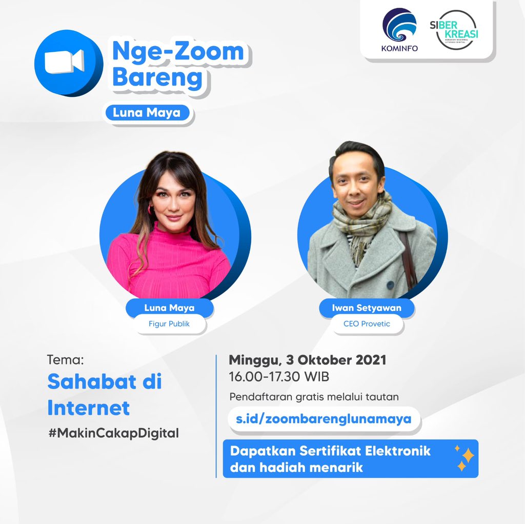 Nge-Zoom bareng kak <a href="/LunaMaya26/">luna maya</a> yuk. Daftar di sini s.id/zoombarengluna…