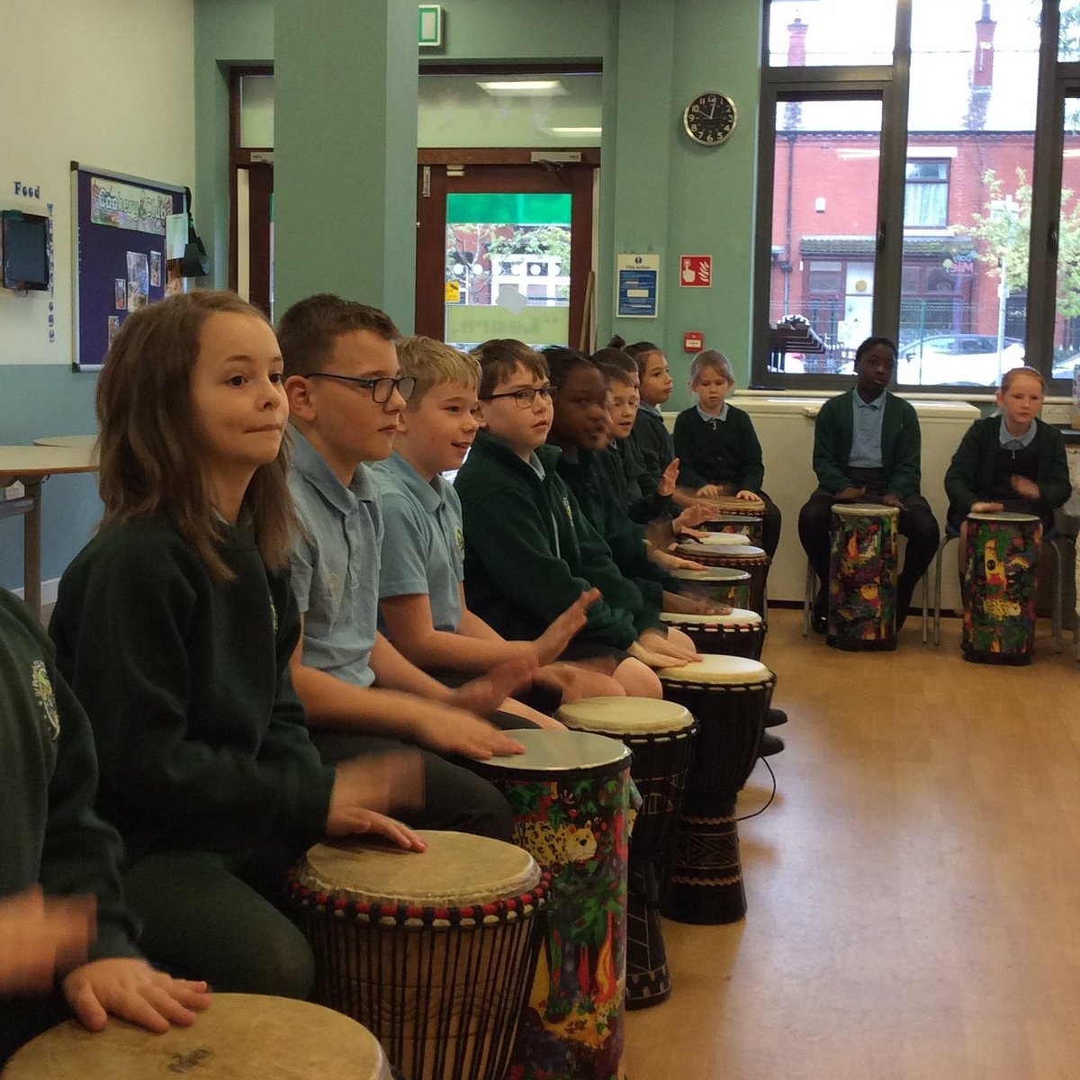 Year 4 enjoyed learning a new song yesterday during their African Drumming lesson! 🎶 @stpetersfarn @BoltonMusicCent #africandrumming