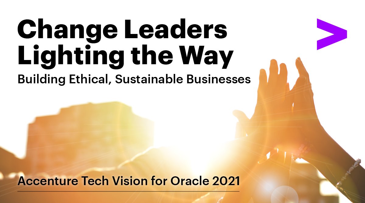 We’re helping clients transform into ethical, #sustainable businesses on #Oracle Cloud. Learn how via our new #TechVision2021 interactive report. lnkd.in/dpc7QKCi 

@Oracle @OracleCloud @andreacesarini4 @JulianDontcheff @francescmaspuig @ClayMagouyrk @regis_louis #cloud