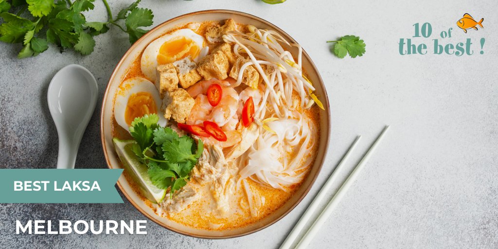 Best Laksa in Melbourne!

• Laksa King, Flemington &amp; Glen Waverley
• The Grand Tofu, Glen Waverley
• Chef Lagenda, Deer Park &amp; Flemington

Like &amp; Follow 𝟭𝟬 𝗼𝗳 𝗧𝗵𝗲 𝗕𝗲𝘀𝘁 for more updates!

#laksa #noodlesoup #malaysiafood #curry #lunch #melbourne #10ofthebest