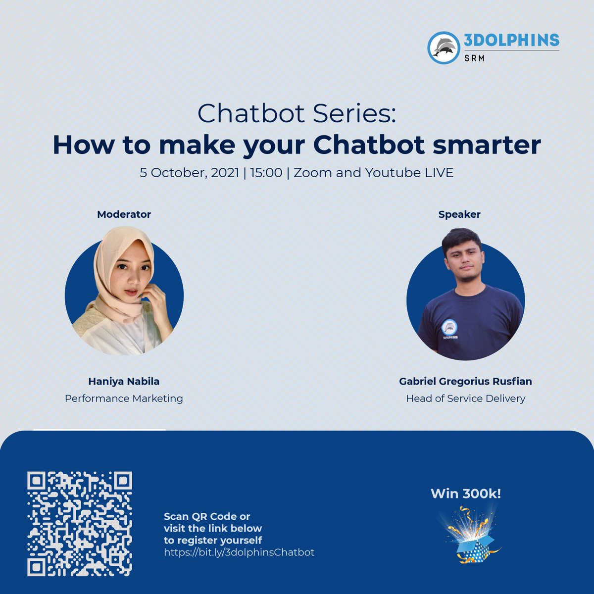 3dolphinsAI's tweet photo. 3Dolphins Chatbot Series: How to make your Chatbot smarter

Get knowledge directly from the expert, you can ask all the technicalities in maintaining Chatbot optimally at all times. 

Tuesday, October 5 2021
15:00 Western Indonesia Time

Register here:
https://t.co/JQlhefqiS9 https://t.co/wS0z8mEpeR