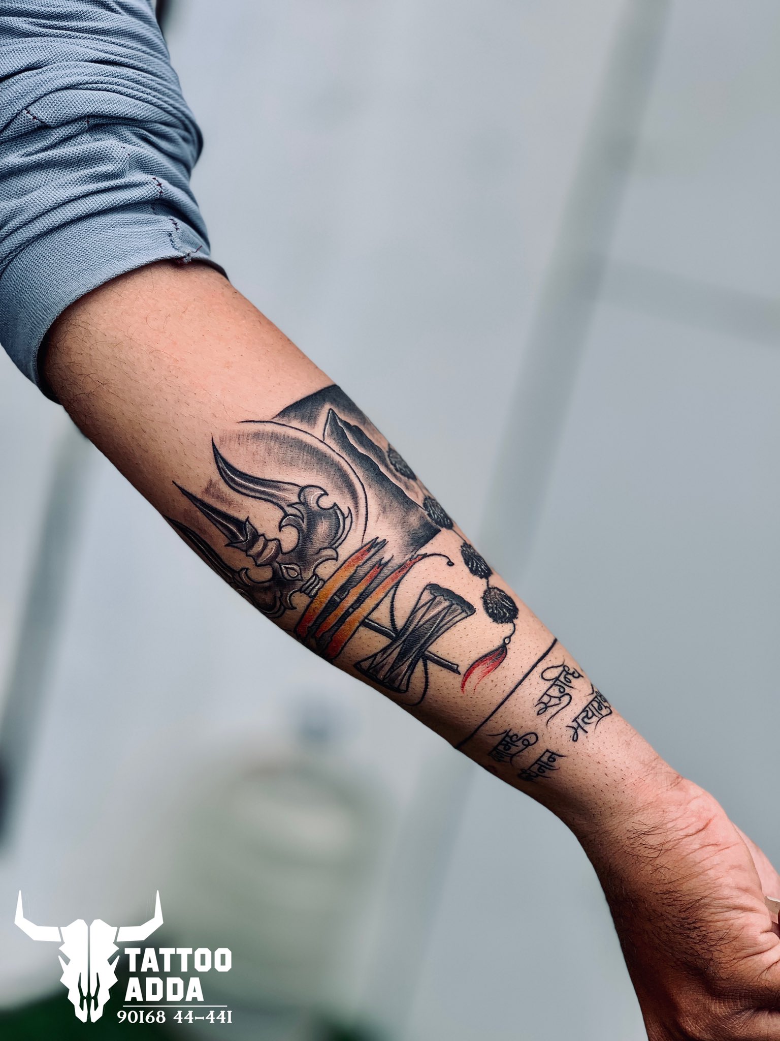 Mahadev Trishul Tattoo Designs 