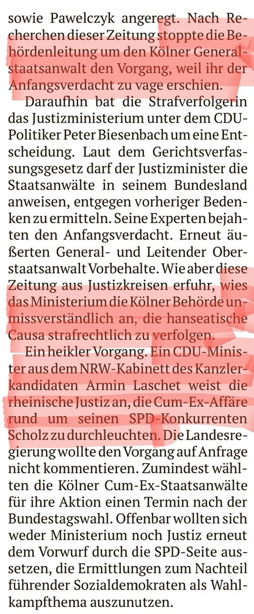 jdoeschner's tweet photo. Natürlich muss der Skandal um #CumEx/#Warburg/#Scholz aufgeklärt werden - aber wenn sich bestätigt, was @KSTA schreibt - dass der #CDU-Justizminister des von Armin L. regierten NRW Staatsanwälte anweist, gegen SPD-Politiker zu ermitteln - wäre das ein Skandal für sich. https://t.co/XPJnqChO2d