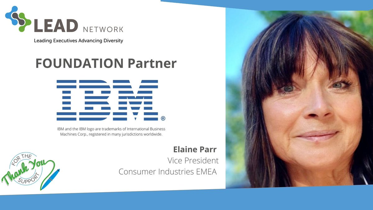 Lead_eu_net's tweet photo. @IBMEurope @IBMServices has joined @Lead_eu_net  as a Foundation Partner sponsored by @parr_elaine – a LEAD Network Champion from the outset – VP Consumer Industries across EMEA at IBM. 
https://t.co/ZNf7WLLz4g
https://t.co/NtlXsP85ie 
#LEADNetwork21 #BeEqual #IBMServices #IBM https://t.co/vMBeCjH2yV
