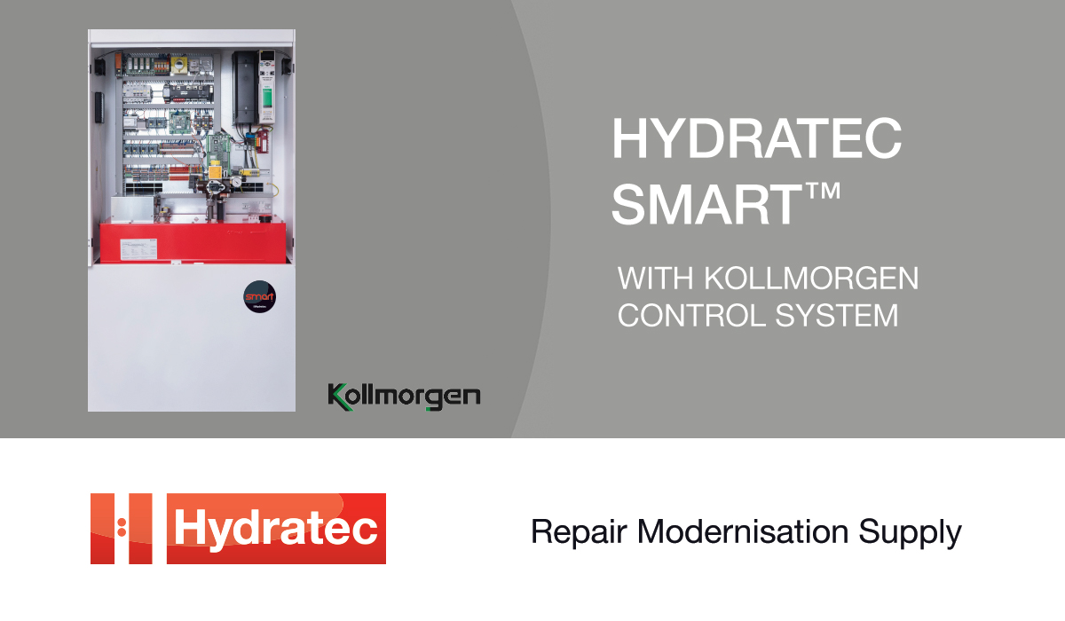 The Hydratec smart™ with a Kollmorgen control system comprises of the power unit, MPK411 controller w/ shaft ‘plus &amp; play’ wiring, Car Top Control &amp; LIMAX 2M series APS shaft encoding system. Flyer available: bit.ly/3iFmgP8 #smartlift #MPK411controller #EN8120