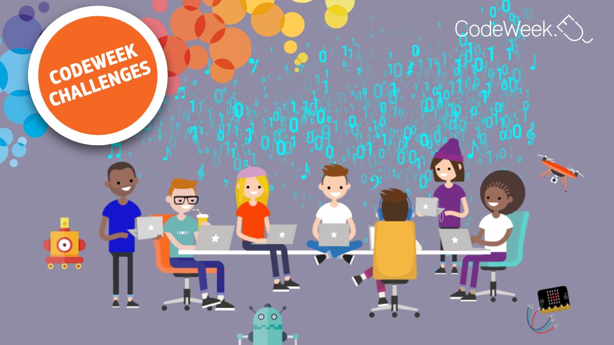 CodeWeekEU's tweet image. Earn our #CodeWeek Certificate of Excellence with the #CodeWeek4AllChallenge 🙌 
👉Network and make an alliance  
👉Organise 10 activities linked from different organizers  
👉Or get 3 countries involved 
Check out this page for more: codeweek.eu/codeweek4all