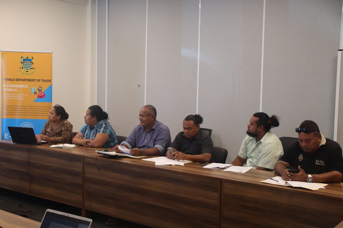 TuvaluTrade's tweet photo. With the assistance from the @EIF4LDCs Tuvalu Project Team  and @Tradeworthy we held a Validation Workshop on the Option Paper on the Gap Analysis of Tuvalu's E-commerce Legislative Framework. The discussion was very fruitful with ideas and comments shared by key stakeholders. https://t.co/cT0B3x7j38