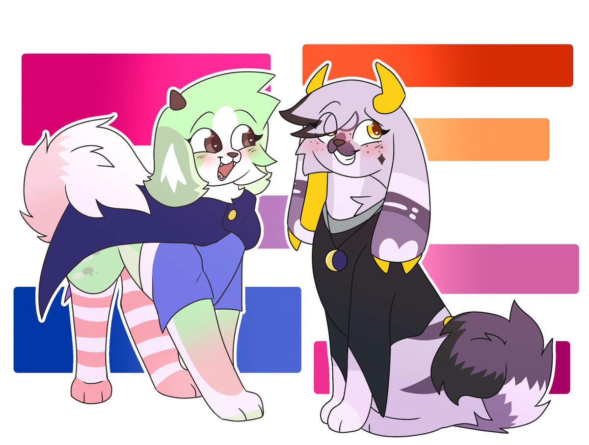 girlfriends cosplaying as girlfriends.

purple bby belongs to @LeafyLefty 

okay I'll work on owed art now 👍

#furry #furryart #lumity