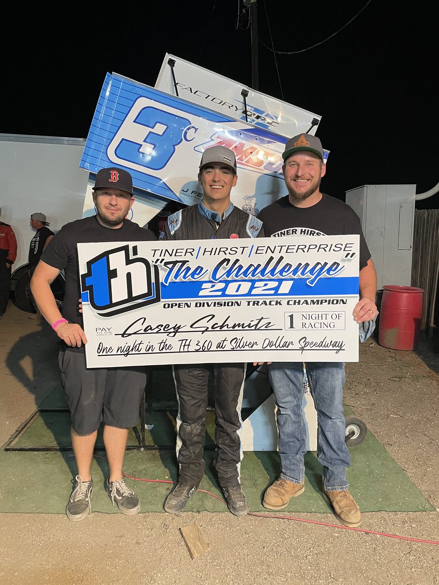 Tiner Hirst Enterprise would like to congratulate <a href="/CaseySchmitz/">Casey Schmitz</a> on his record setting year at <a href="/CyclelandSpdwy/">Cycleland Speedway</a> &amp; winning the 2nd Annual THE Challenge! Casey will be aboard the 94 this Friday night at <a href="/sdspeedway/">Silver Dollar Speedway</a> during the Fall Nationals. 

#THESpeedShop
#ForRacersByRacers