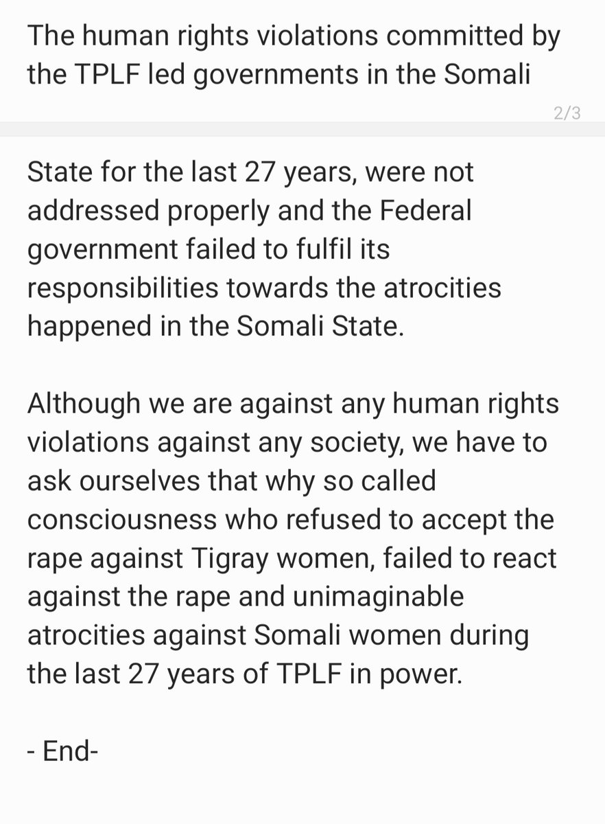 SRS_President's tweet photo. ONLF Central Committee Press release 
September 28, 2021 

Central Committee of the ONLF has suspended z chairmanship of former chairman Mr Abdirahman Mahdi on its extraordinary meeting held on January 23, 2021, therefore Mr Mahdi &amp; z small group with him cann't represent z ONLF. https://t.co/WawquTYBid