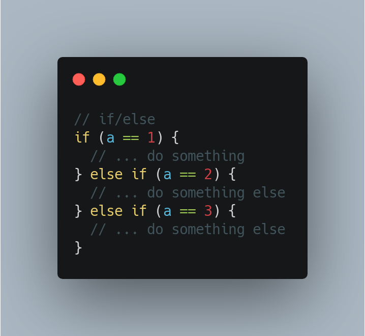 eddiejaoude's tweet image. I think in most languages a switch statement is easier to read than an if/else

✅ works for numbers, strings
✅ both can have a catch all similar to the last `else`
✅ switch can group cases 🥳

What do you think? Let me know below 👇

#Javscript #TypeScript #Node #WebDev