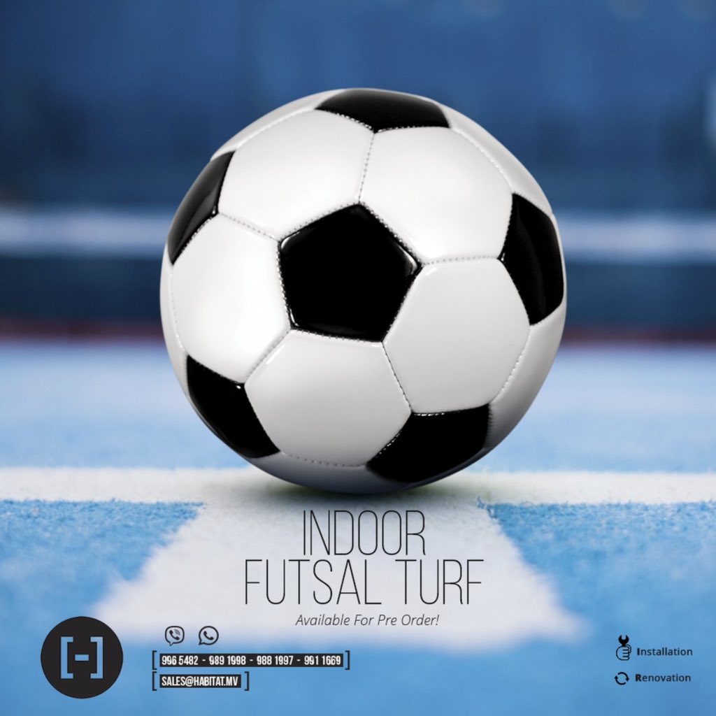 HabitatMV's tweet image. Interested in acquiring the indoor futsal turfs that we have? Just place a Pre-Order and we’ll install the FIFA Approved Turfs. #indoorturf #habitatmv 
Contact us (Viber/Whatsapp) 
9965482 - 9891998 - 9881997 - 9911669 - 9693669