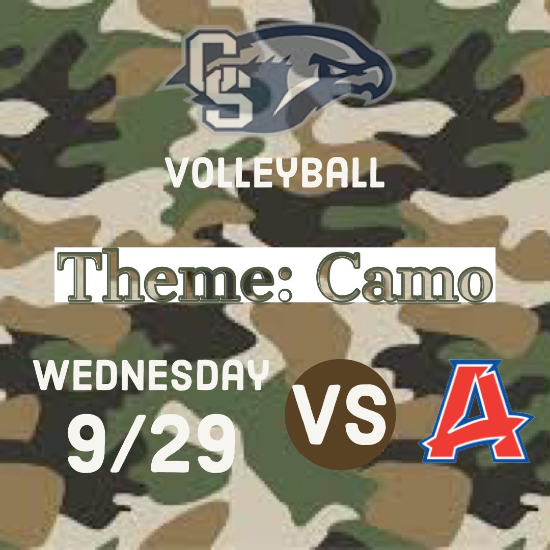 We loved the support so much tonight we’re bringing another themed home game tomorrow: this time, CAMO. Let’s pack the nest again tomorrow against region foe Arcadia. 

Go Falcons!