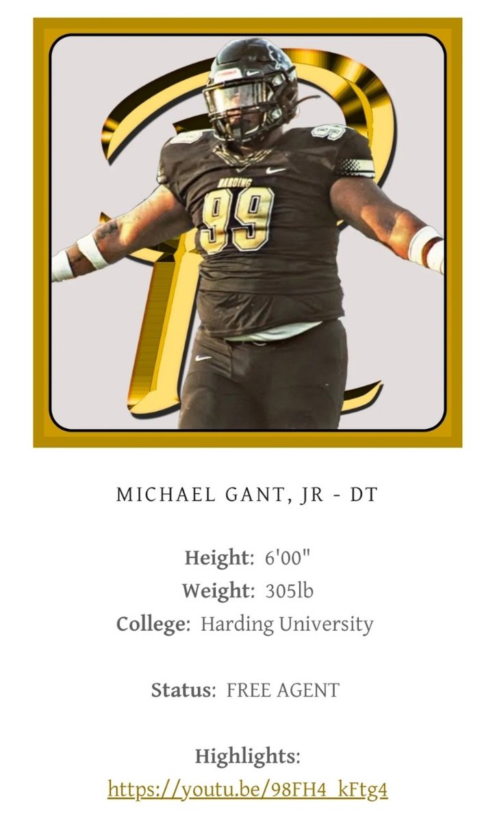 davisjosh20's tweet photo. Everyone needs a solid DT, @MikeGant99 is that player. 

Contact us when you need him. My DMs are open. Don't miss out on signing this star!

@ProLevelAgents https://t.co/CMWKVs7G76