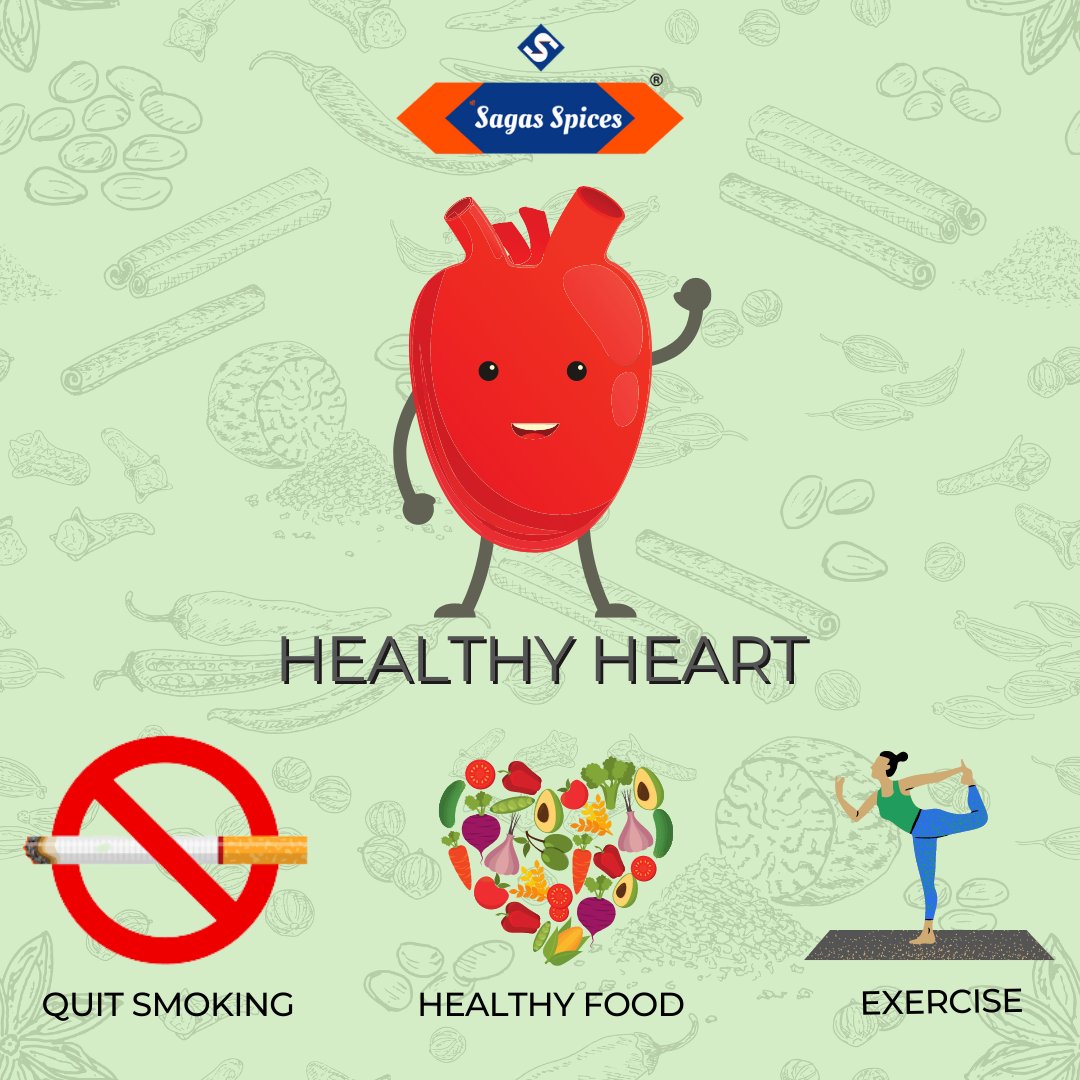 SagasSpices's tweet photo. On the occasion of this world heart day let's make healthy choices by adding healthy food to our diet.❤️💪🏻
#worldheartday2021 #healthylife #heartbeat #heartdiseaseawareness #spices #sagasspices #naturalspices #spicesforhealth #spicesforlife #nutrition https://t.co/0e6UBUUE1x